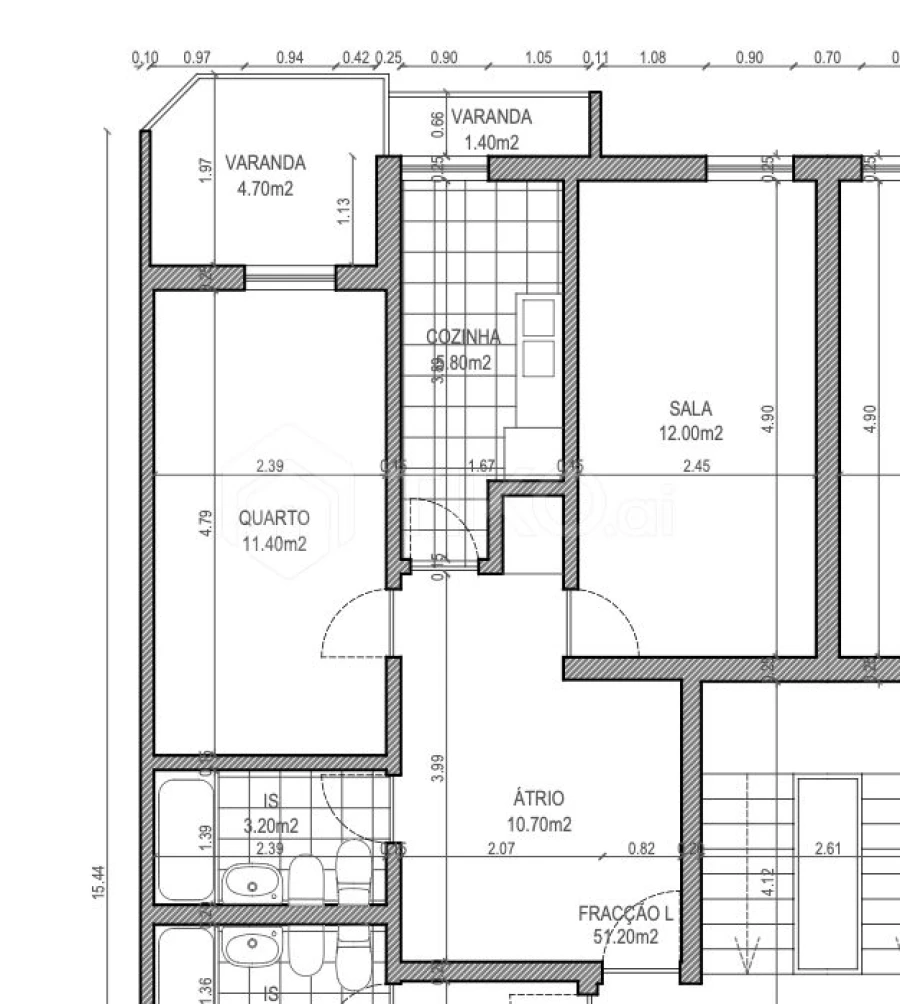 Apartamento T1 para Venda em Algés, Linda-A-Velha e Cruz Quebrada-Dafundo Planta 1
