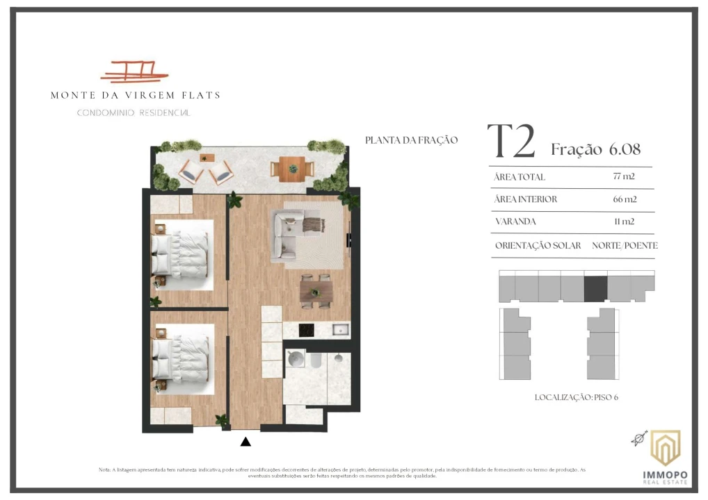 Apartamento T2 para Venda em Vilar de Andorinho Foto 9