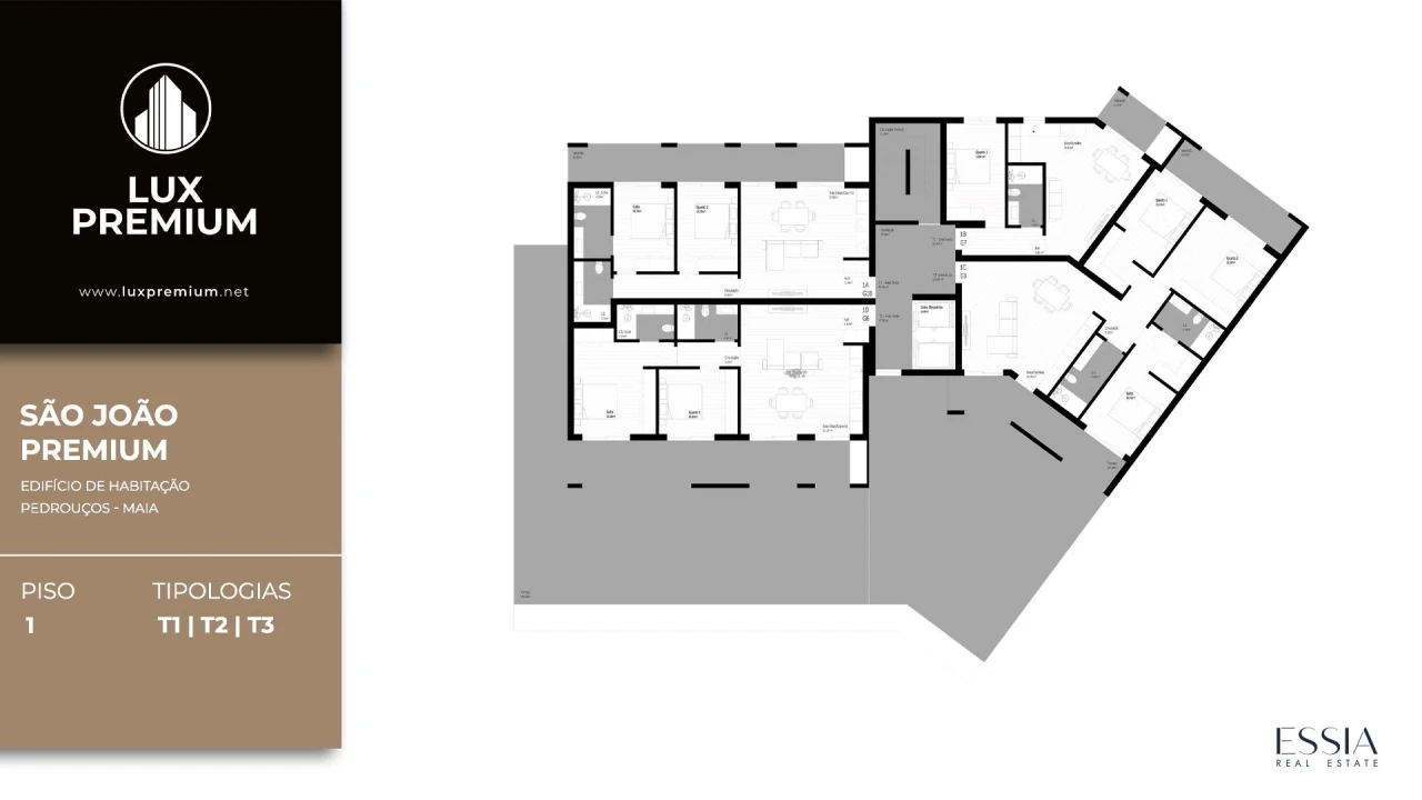 Apartamento T3 para Venda em Pedrouços Planta 2