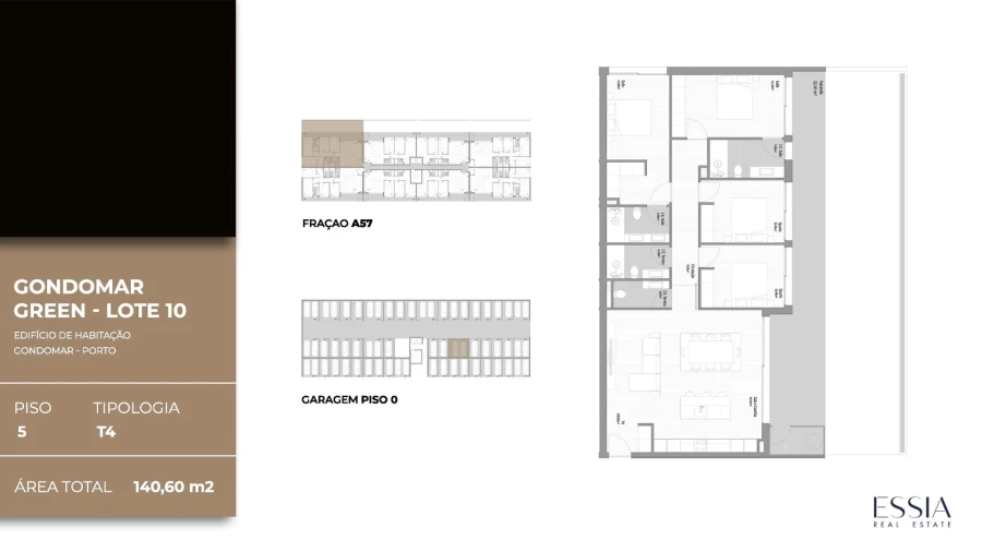 Apartamento T4 para Venda em Fânzeres e São Pedro da Cova Planta 1