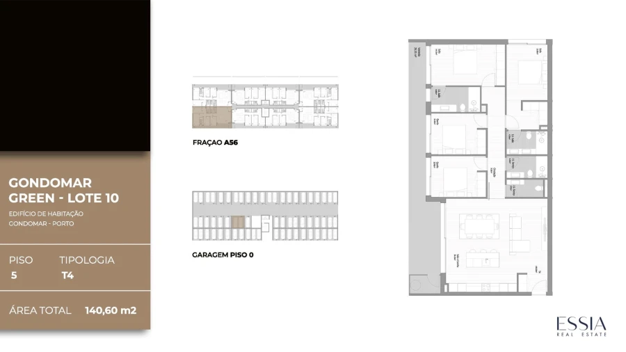 Apartamento T4 para Venda em Fânzeres e São Pedro da Cova Planta 1