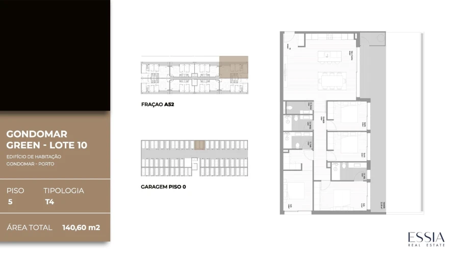 Apartamento T4 para Venda em Fânzeres e São Pedro da Cova Planta 1