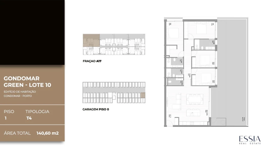 Apartamento T4 para Venda em Fânzeres e São Pedro da Cova Planta 1