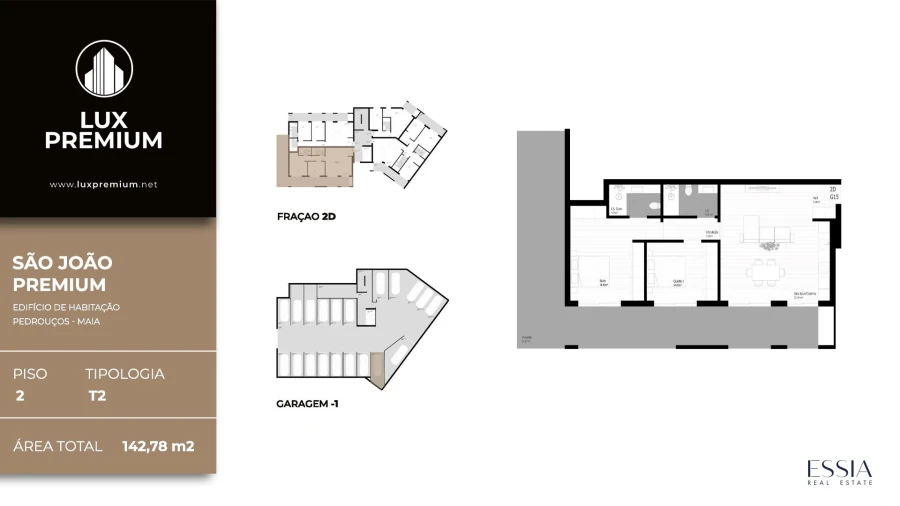 Apartamento T3 para Venda em Pedrouços Planta 1