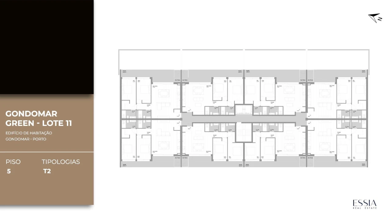 Apartamento T2 para Venda em Fânzeres e São Pedro da Cova Planta 2