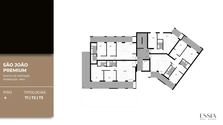 Apartamento T1 para Venda em Pedrouços Planta 2