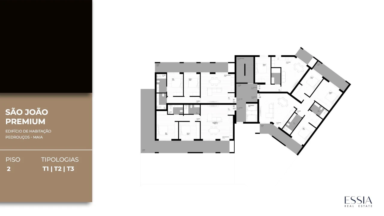 Apartamento T2 para Venda em Pedrouços Planta 2