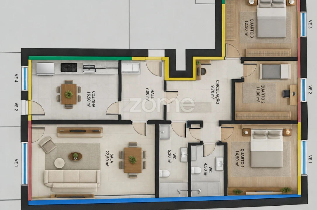 Apartamento T3 para Venda em Vila Cova da Lixa e Borba de Godim Foto 25