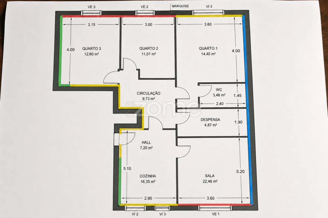 Apartamento T3 para Venda em Vila Cova da Lixa e Borba de Godim Foto 10