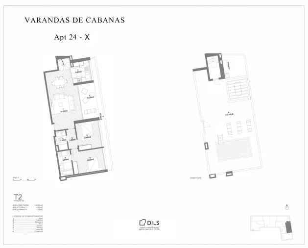 Apartamento T2 para Venda em Conceição e Cabanas de Tavira Planta 1