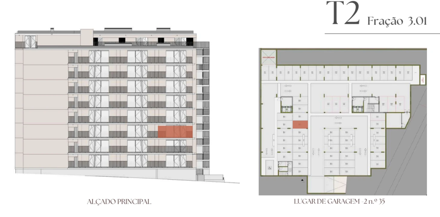 Apartamento T2 para Venda em Vilar de Andorinho Planta 2
