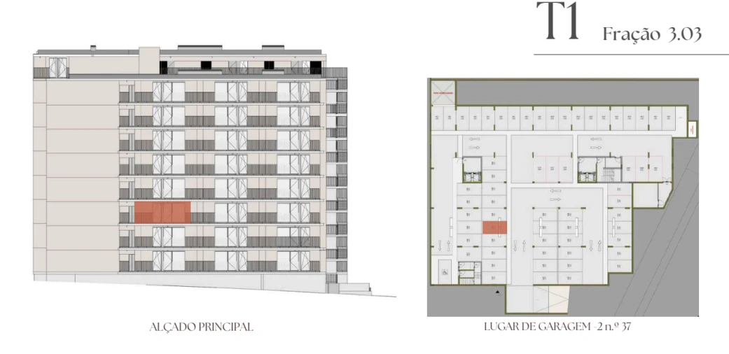 Apartamento T1 para Venda em Vilar de Andorinho Planta 2