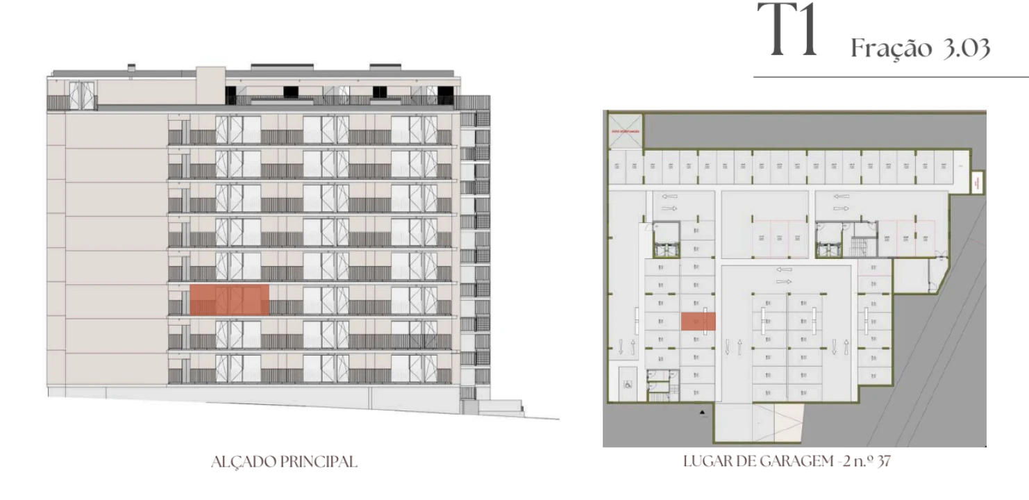 Apartamento T1 para Venda em Vilar de Andorinho Planta 2