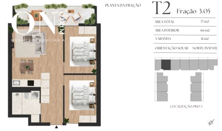 Apartamento T2 para Venda em Vilar de Andorinho