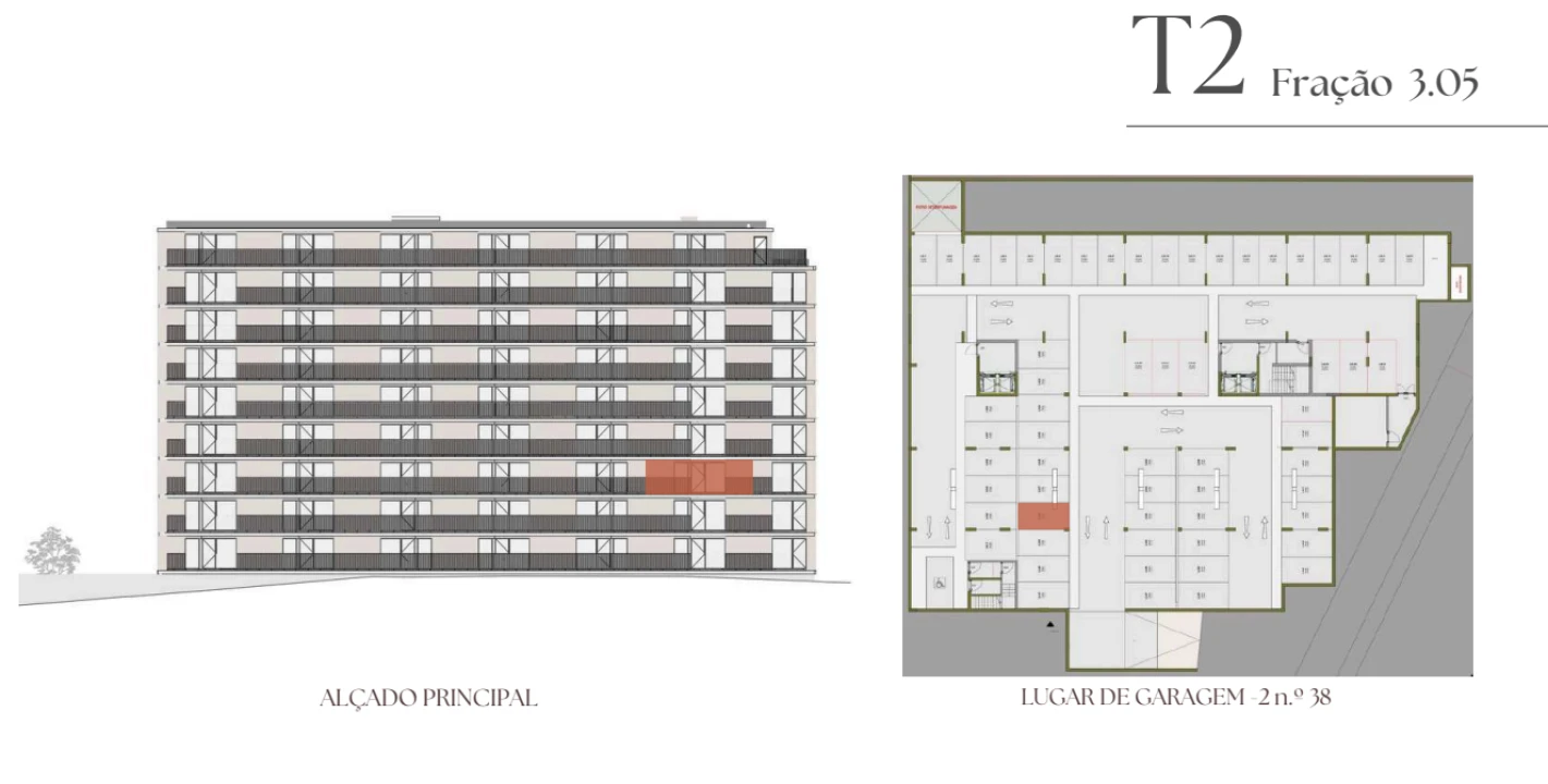 Apartamento T2 para Venda em Vilar de Andorinho Planta 2