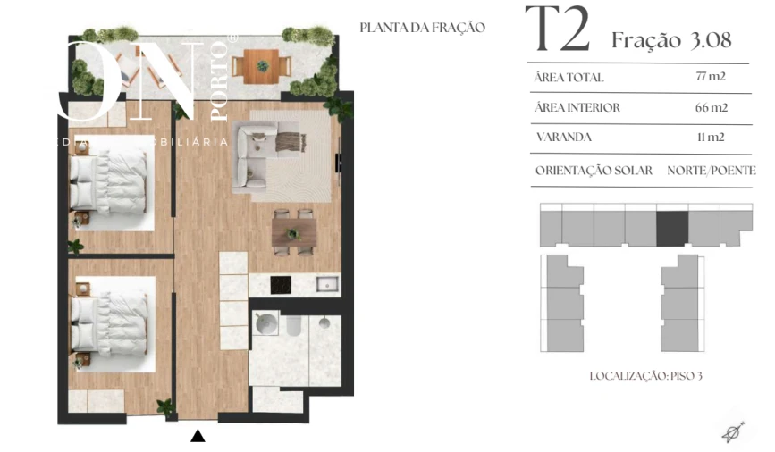 Apartamento T2 para Venda em Vilar de Andorinho Foto 8