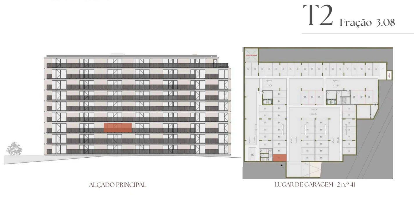 Apartamento T2 para Venda em Vilar de Andorinho Planta 2