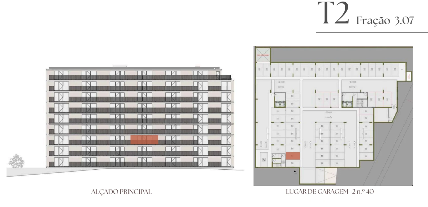 Apartamento T2 para Venda em Vilar de Andorinho Planta 2