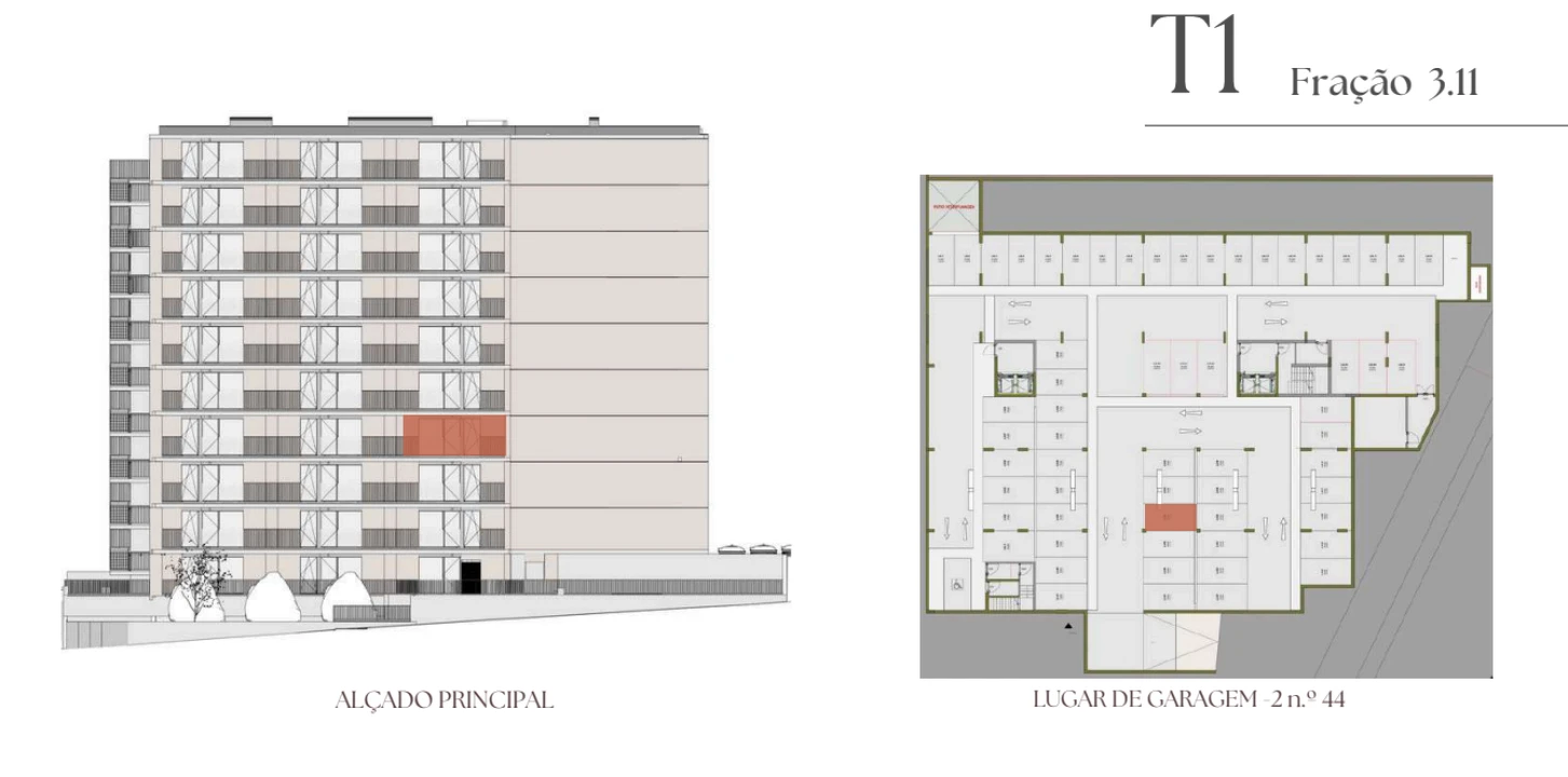 Apartamento T2 para Venda em Vilar de Andorinho Planta 2