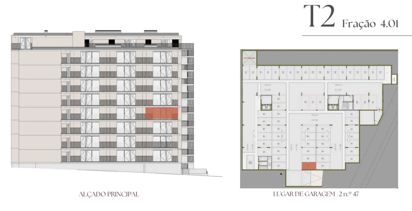 Apartamento T2 para Venda em Vilar de Andorinho Planta 2