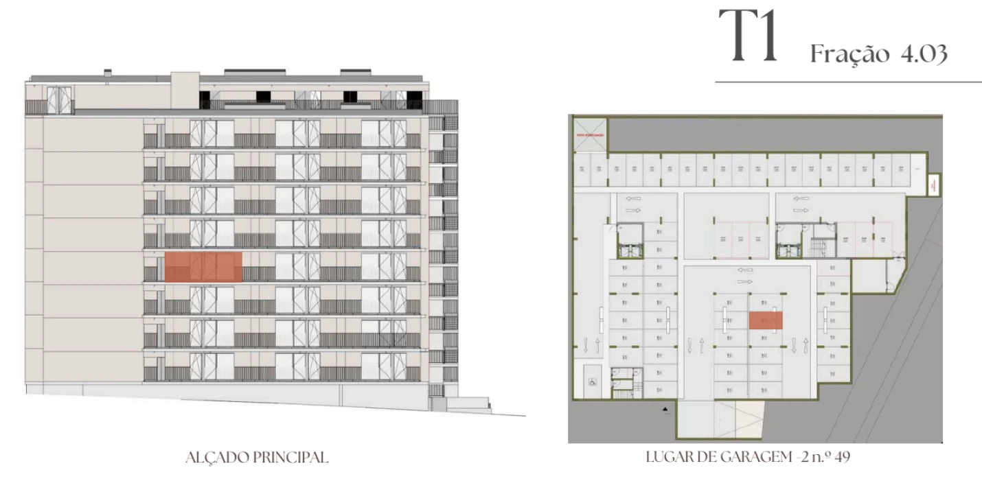 Apartamento T1 para Venda em Vilar de Andorinho Planta 2