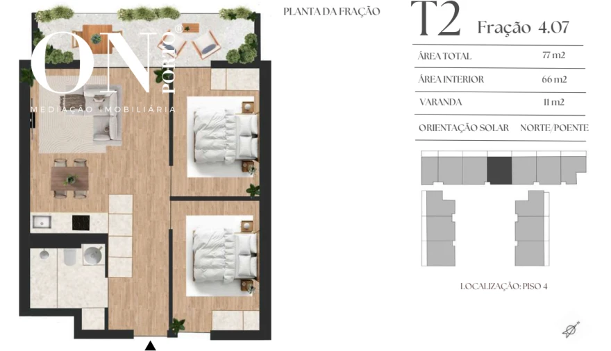 Apartamento T2 para Venda em Vilar de Andorinho Foto 8