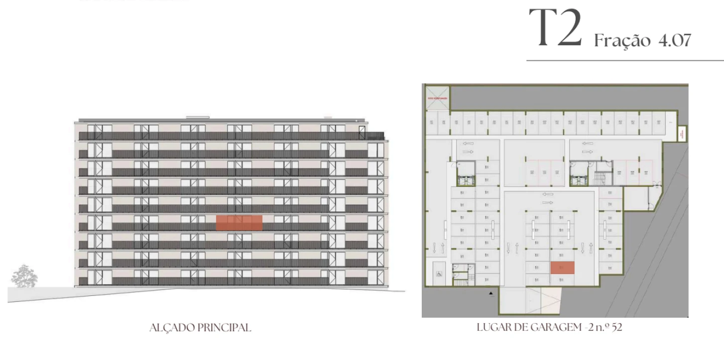 Apartamento T2 para Venda em Vilar de Andorinho Planta 2