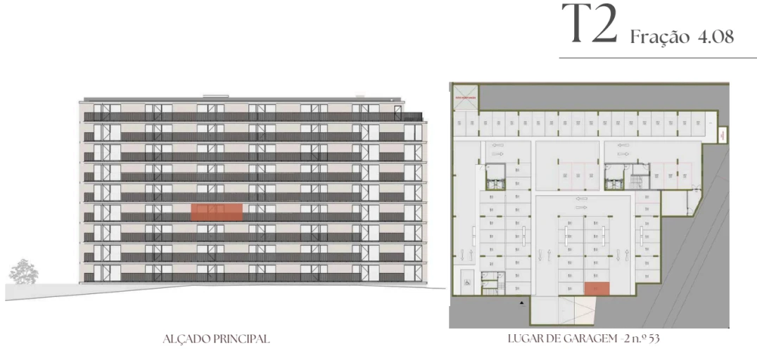 Apartamento T2 para Venda em Vilar de Andorinho Planta 2