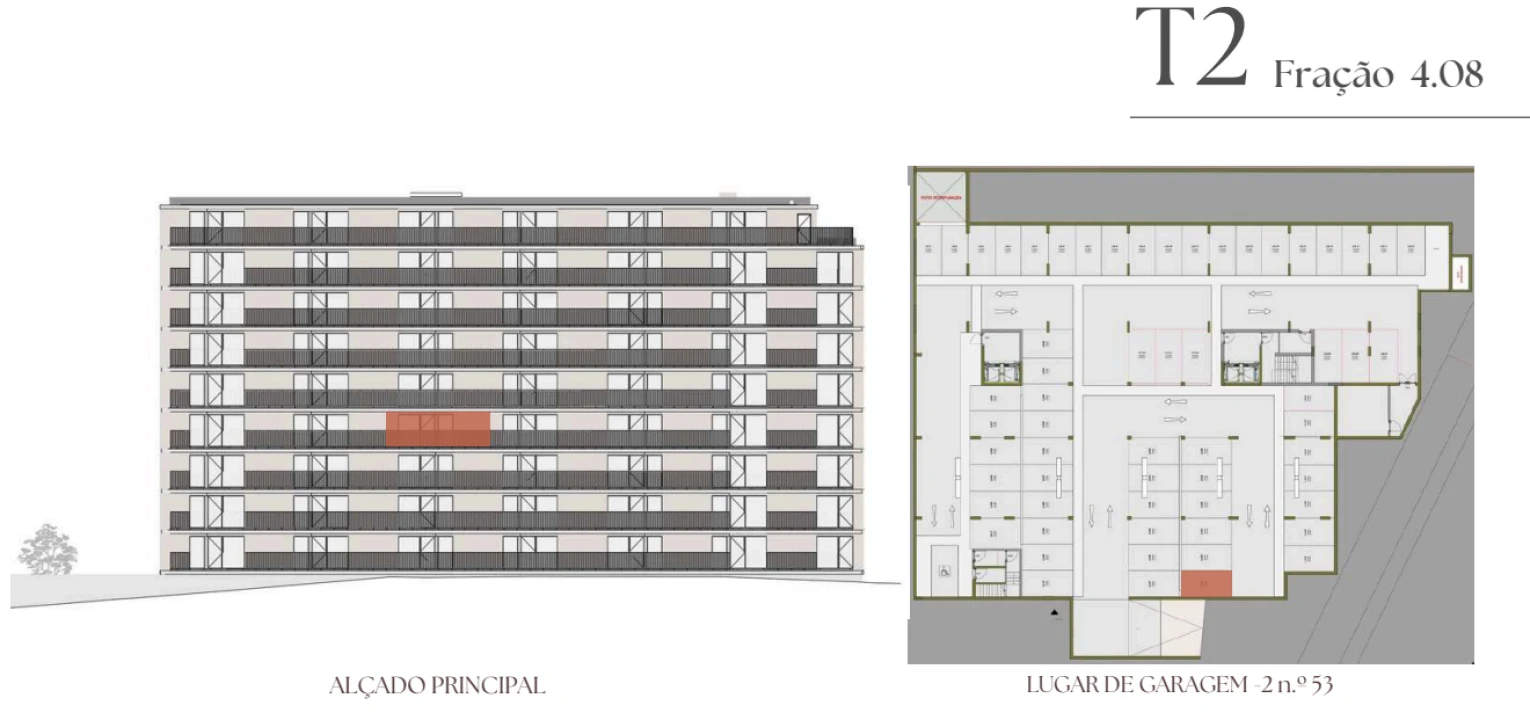 Apartamento T2 para Venda em Vilar de Andorinho Planta 2