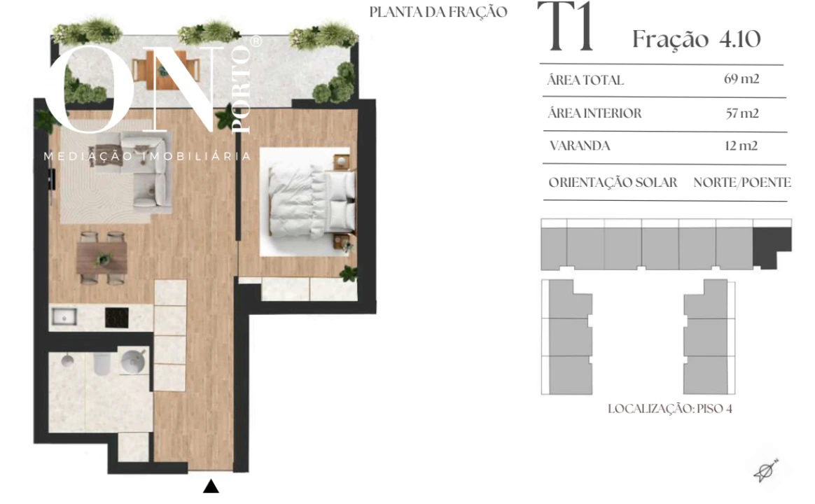 Apartamento T1 para Venda em Vilar de Andorinho Foto 8