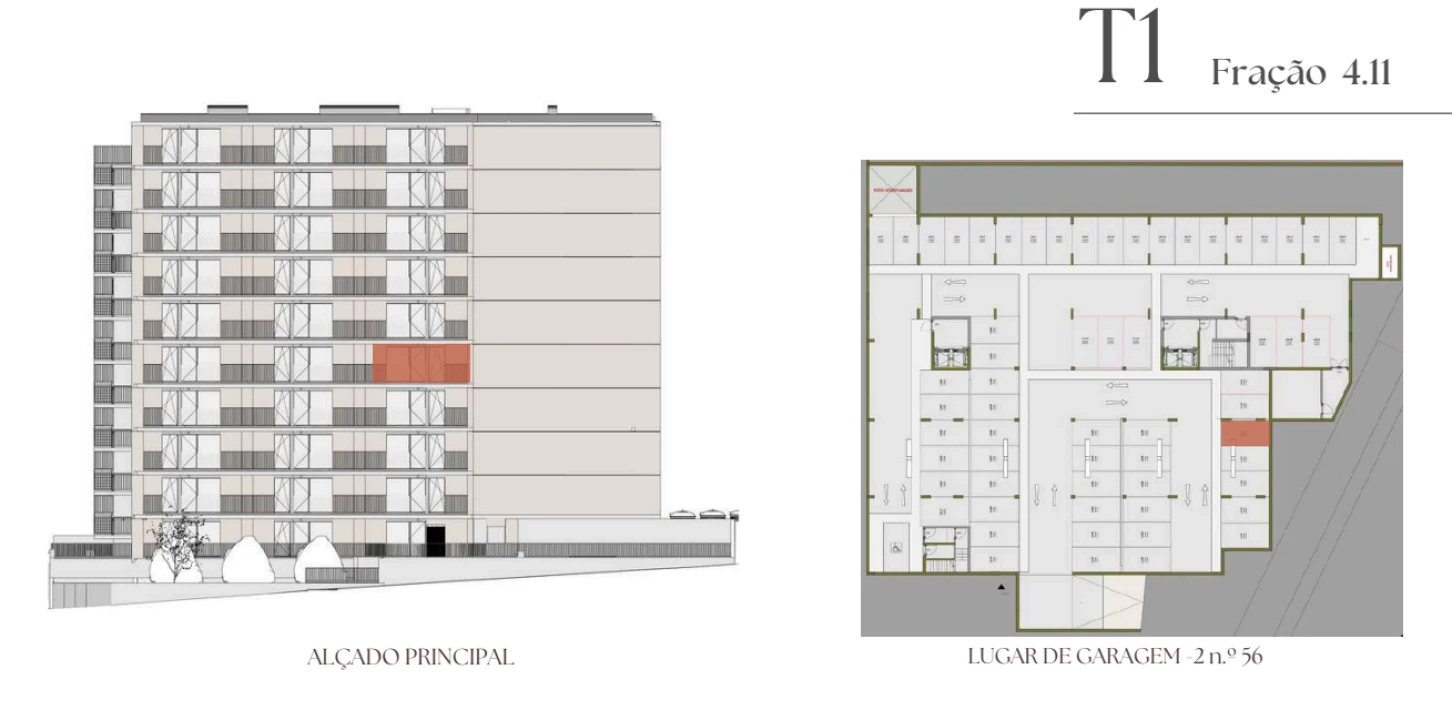 Apartamento T1 para Venda em Vilar de Andorinho Planta 2