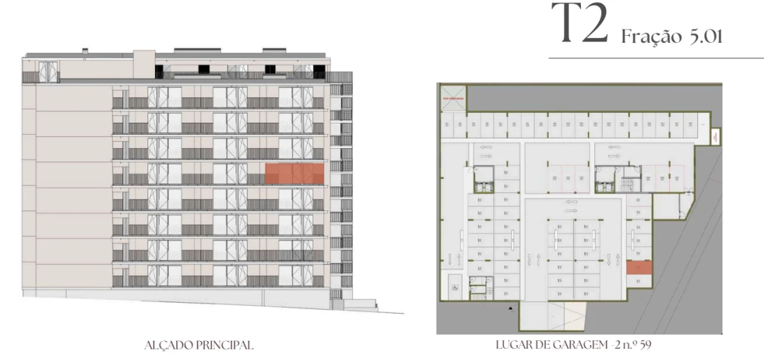 Apartamento T2 para Venda em Vilar de Andorinho Planta 2