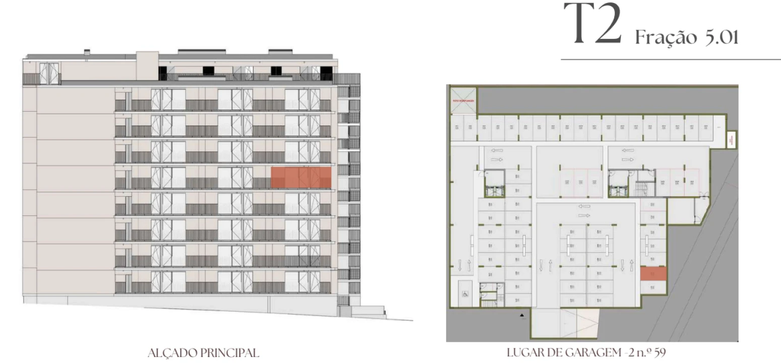 Apartamento T2 para Venda em Vilar de Andorinho Planta 2