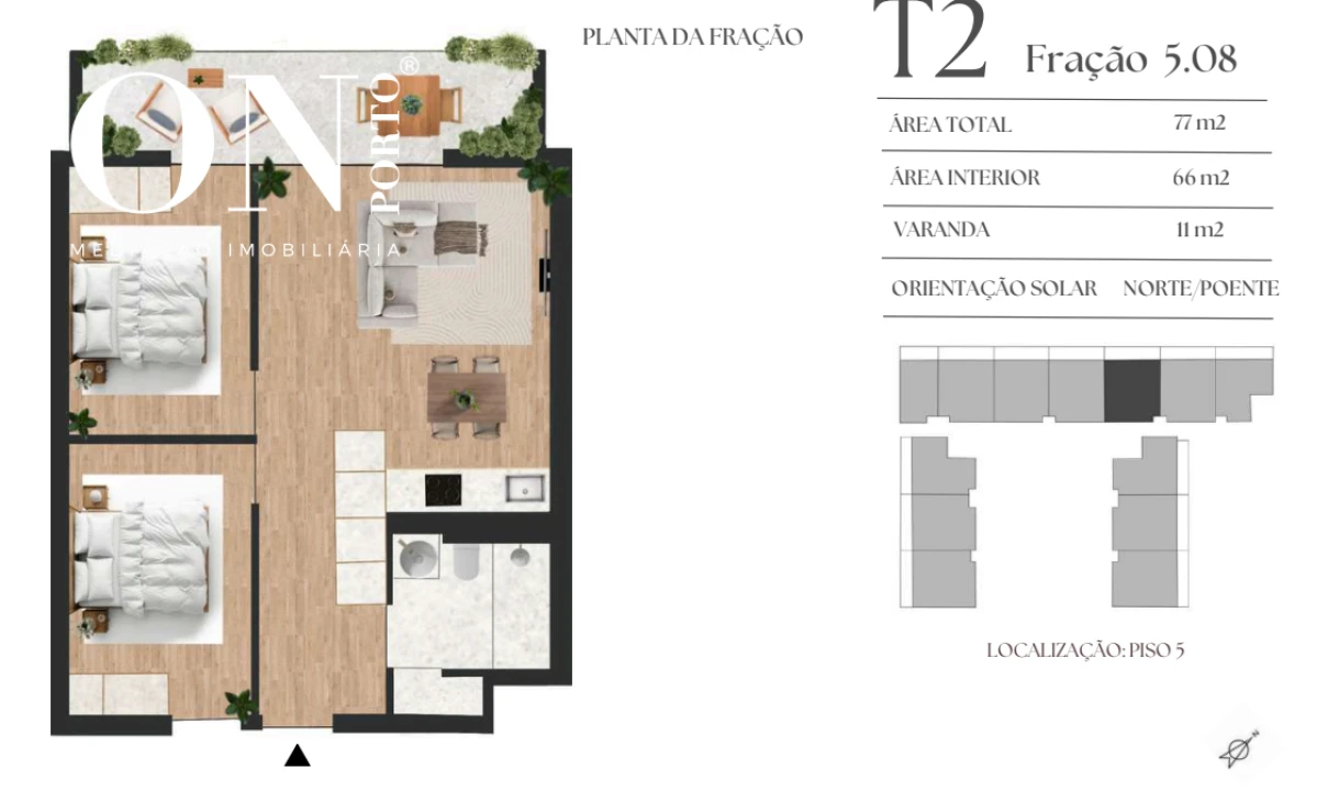 Apartamento T2 para Venda em Vilar de Andorinho Foto 8