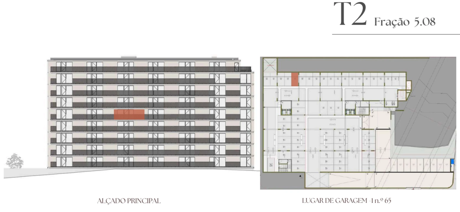 Apartamento T2 para Venda em Vilar de Andorinho Planta 2
