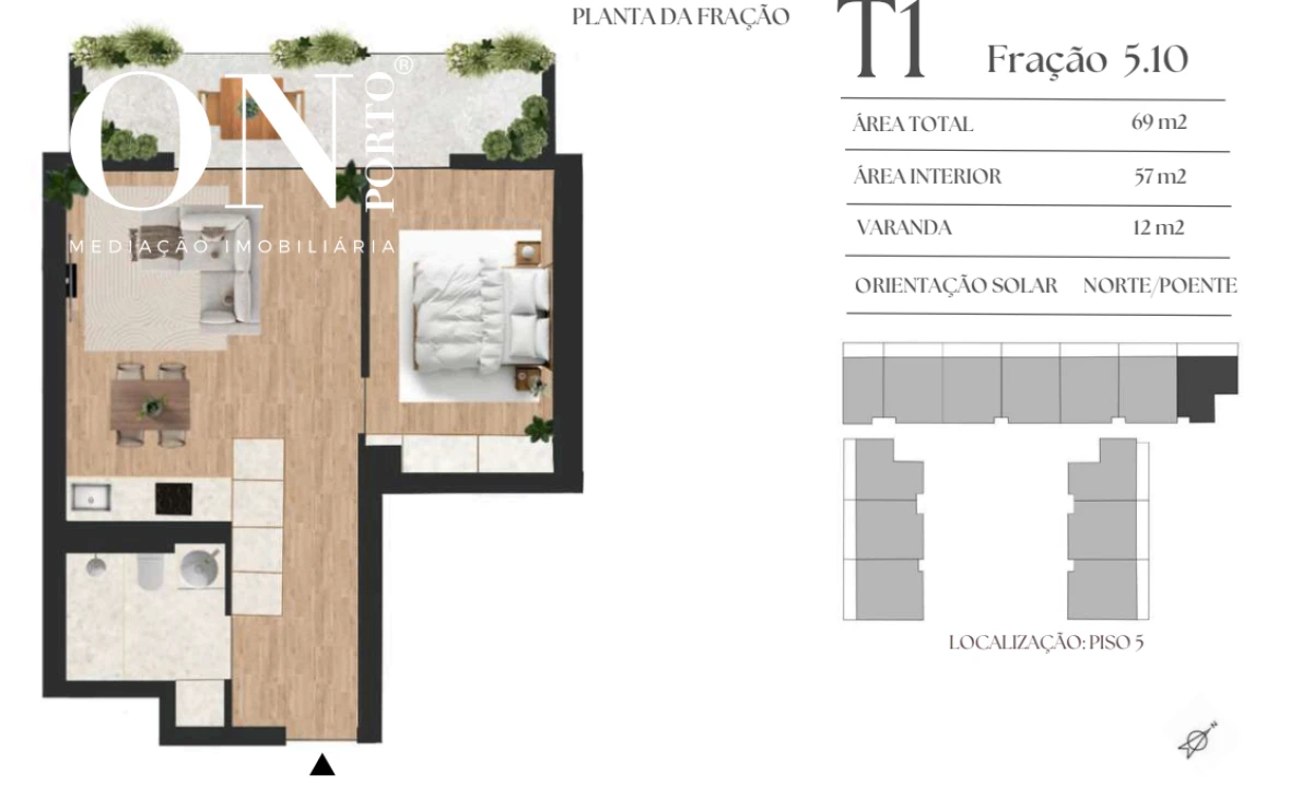 Apartamento T1 para Venda em Vilar de Andorinho Foto 8