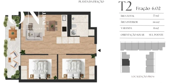 Apartamento T2 para Venda em Vilar de Andorinho