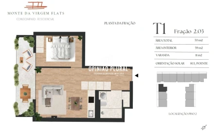 Apartamento T1 para Venda em Vilar de Andorinho