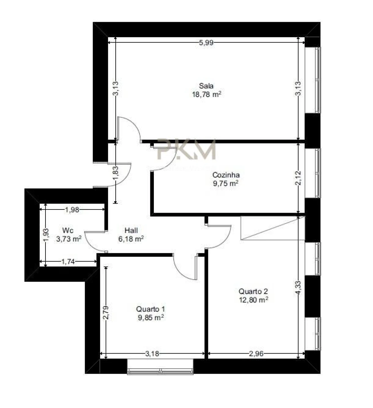 Apartamento T2 para Venda em Penafiel Foto 39