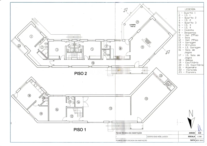 Moradia T4 para Venda em Lagos (São Sebastião e Santa Maria) Planta 1