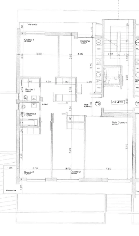 Apartamento T3 para Venda em Tavarede