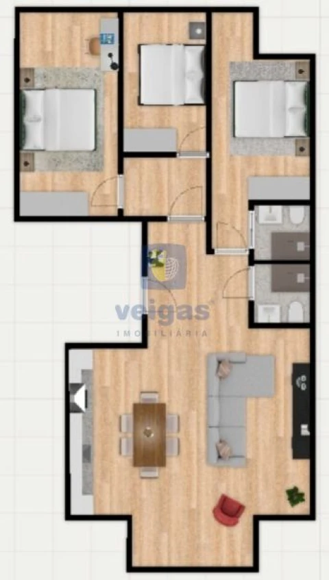 Apartamento T3 para Venda em Benfica