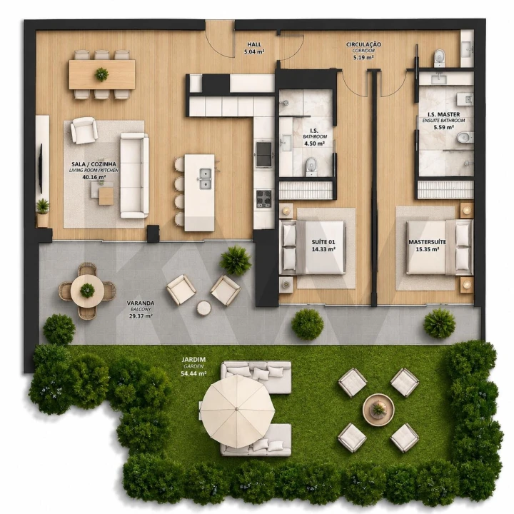 Apartamento T2 para Venda em Loule (São Clemente) Foto 27