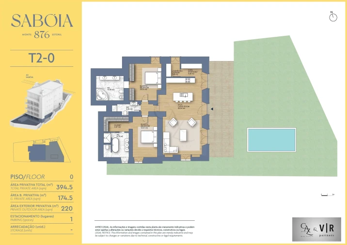 Apartamento T2 para Venda em Cascais e Estoril Planta 1