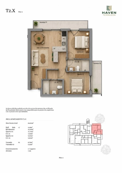Apartamento T2 para Venda em Gondomar (São Cosme), Valbom e Jovim