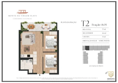 Apartamento T2 para Venda em Vilar de Andorinho