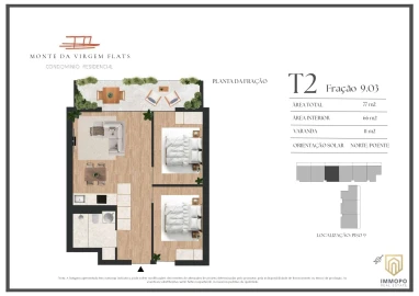Apartamento T2 para Venda em Vilar de Andorinho