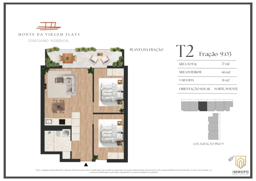 Apartamento T2 para Venda em Vilar de Andorinho Foto 9