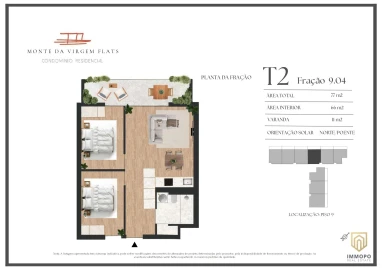 Apartamento T2 para Venda em Vilar de Andorinho