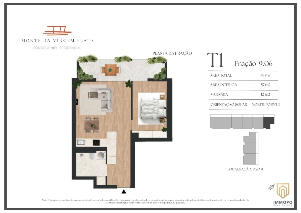 Apartamento T1 para Venda em Vilar de Andorinho Foto 9